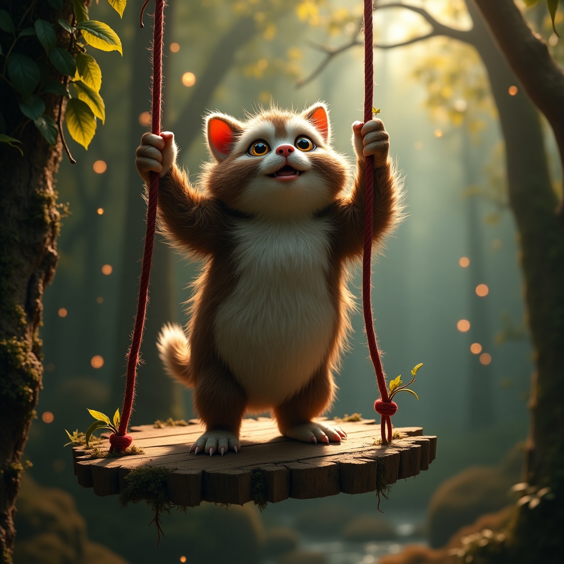 Ewok Playing Trapeze